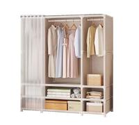 Armoire en tissu Armoire multifonction Armoire pliante en tissu avec barre pour vêtements Armoire pliante stable avec barre pour vêtements Armoire de camping Armoire portable Système de penderie