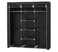 Armoire en tissu avec fermeture éclair, organisateur portable et résistant Meuble à chaussures en textile, armoire pliable