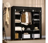 Armoire en tissu HOMCOM avec 1 tringle 10 étagères 150x43x1625cm robuste léger design compact pour rangement efficace