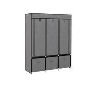 Armoire en tissu - HOMCOM - Pliable - 125x43x162 5 cm - 3 tiroirs - Gris foncé