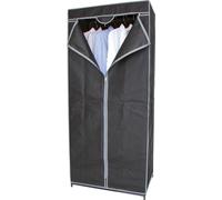 Armoire en tissu LA PENDERIE en gris - env. 160 x 70 x 45 cm