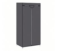 Armoire En Tissu, Penderie Pliante Avec Tringle De Suspension, Dressing Simple, Organiseur Pour Jouets, Chaussures, Sacs, Salon, 75 X 45 X 160cm, Gris