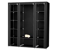 Armoire en tissu pliable et résistant à la poussière, rangement de vêtements portable pour armoire/penderie, 175 x 150 x 45 cm