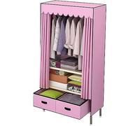 Armoire en tissu portable avec tiroir, armoire multifonction en tissu de couleur unie, solution de rangement créative, 168 x 83 x 45 cm, cintre portable pour l'organisation de la maison