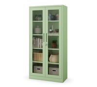Armoire en verre AMELIA, 900 x 1850 x 400 mm, Fresh Style: vert pastel