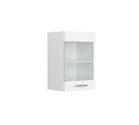 Vicco Armoire en Verre R-Line, Blanc Haute Brillance, 40cm, pour Une Combinaison Libre au Sein de systèmes de Cuisine modulaires