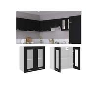 vidaXL Armoire en verre suspendue Noir 60x31x60 cm Aggloméré 802522