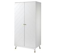Vipack Armoire 2 portes Billy Blanche 100 x 200 x 59 cm