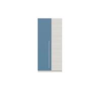 Armoire enfant JULES 2 portes L90cm x H200cm - Blanc et bleu