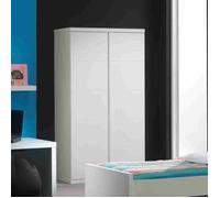 Armoire enfant - Laquée blanche - 2 portes - Classique - Chambre - L 110 cm x P 57 cm x H 204 cm - LARA
