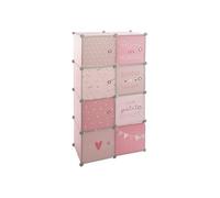 Atmosphera Casiers de rangement enfant Penderie – Rose 65x125 cm