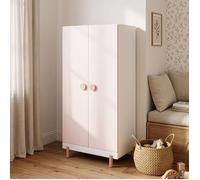 [en.casa] Armoire Enfant Vaarentaa 126 x 60 x 41 cm Blanc Rose