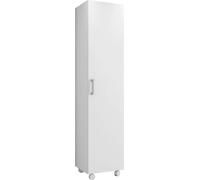 Armoire Escobero. Alexandra House Living Blanc Bois MDP 42 x 183 x 41 cm 1 Porte Réversible Avec Roues