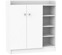 Armoire / Etagere / Meuble A Chaussures Très Pratique En Panneaux De Particules Blanc Blanc