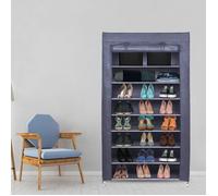 Armoire étagères à Chaussures - MEERVEIL - Rangement Étanche - 10 Couches - Gris