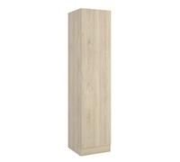 Armoire étroite avec porte en panneaux de particules mélaminés coloris chêne - Longueur 41 x Profondeur 52 x Hauteur 184 cm - -