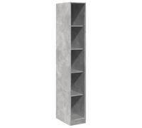 Armoire Étroite Bois Composite 30x50x200 cm 5 Compartiments | Garde-robe fonctionnelle, rangement optimisé, usage quotidien, entrée ou chambre, fixation murale incluse