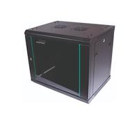 - Armoire - fixe, avec panneaux amovibles - montable sur mur - noir anthracite, RAL 9005 - 9U - 19"