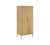Armoire - VIDAXL - Floro - Bois Massif de Pin - Cire Marron - 2 Portes - 77x53x171 cm