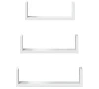 Armoire Flottante pour chambre, Cuisine Blanc - LEMON® Lot de 3 Étagères murales - blanc - Bois d'ingénierie 788 - Soldes