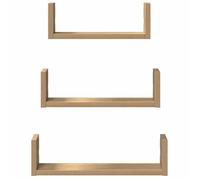 Armoire Flottante pour chambre, Cuisine Brun - LEMON® Lot de 3 Étagères murales - chêne artisanal - Bois d'ingénierie 259 - Soldes