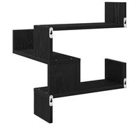 Armoire Flottante pour chambre, Cuisine Noir - LEMON® Étagère Murale - chêne Noir - 40x40x49,5cm - Bois d'ingénierie 320 - Soldes