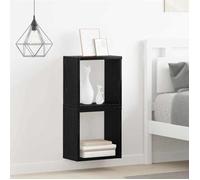 Armoire Flottante pour chambre, Cuisine Noir - LEMON® Étagères Murales avec étagère - chêne Noir - Bois d'ingénierie 407 - Soldes