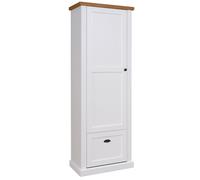 Armoire Galineo De Rangement 71,5Cm Blanc MDF Chêne Naturel