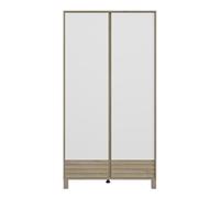 Galipette Armoire Achille 2 portes Chêne blond et blanc