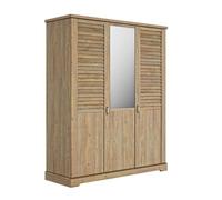 Armoire - Gami - Wanda - 3 portes - miroir - châtaignier marron