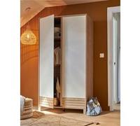 Armoire 2 Portes Achille Chêne Blond Et Blanc - Galipette