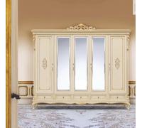 Armoire Grande Armoire Armoires Chambre Miroir Bois Beige XXL