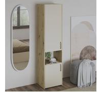Armoire haaus Malmo 2 portes avec espace Chêne Artisan/Argile 50 x 42 x 200 cm