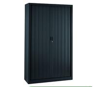 Armoire haute à rideaux monoblocs Généric 198 x 120 cm anthracite