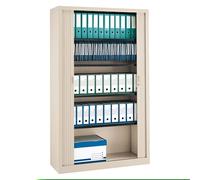 Armoire haute à rideaux monoblocs Généric 198 x 120 cm beige
