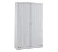 Armoire haute à rideaux monoblocs Généric 198 x 120 cm gris