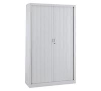 Armoire haute à rideaux monoblocs Généric 198 x 120 cm gris