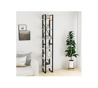 Vidaxl Armoire Haute Blanc 40x30x210 Cm Bois De Pin Solide Blanc