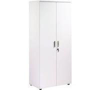 SIMMOB Armoire Haute de Bureau 2 Portes Blanche INEO