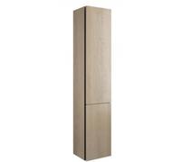 Armoire haute de burgbad Junit HSIG035, charnière à droite, 1 porte, 1 compartiment à linge, largeur : 350mm, HSIG035RF3150G0175, Couleur: Décor Chêne Cachemire / Décor Chêne Cachemire