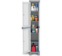Armoire haute de jardin en résine 1 porte avec tablettes terrasse 2350RUW