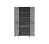 Armoire haute de jardin en résine avec tablettes pour terrasse 2680