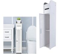Armoire haute de salle de bain, unité de rangement mince pour salle de bain unité de rangement sur pied