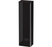 Armoire haute Duravit XSquare 50,0x35,6 cm, 1 porte, charnière droite, 4 étagères en verre, XS1313R4040, Couleur: Laque noire brillante