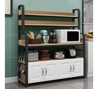 Armoire haute garde-manger avec panneaux respectueux de l'environnement et charnières silencieuses, armoires de cuisine avec plan de travail pour cuisine, salle à manger, tube en acier épais, noir,