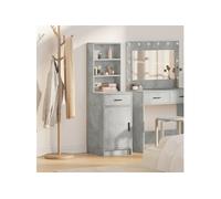 Buffet vidaXL Gris Béton 40x41x135 cm Bois d'ingénierie