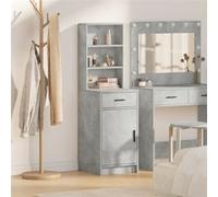 Buffet vidaXL Gris Béton 40x41x135 cm Bois d'ingénierie