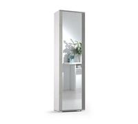 ARMOIRE HAUTE H 182CM BÉTON GRIS AVEC MIROIR