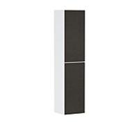 hansgrohe Xevolos E Armoire haute, charnière de porte à gauche, 400x360x1760mm, 54218660, Couleur: Corps blanc mat, façade textile gris foncé