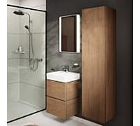 Hansgrohe Armoire haute Xilesa E 1 porte charnières droite 400x350x1650 mm Chêne Cachemire